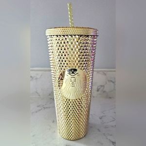NWT Gold Studded 24oz Starbucks Tumbler